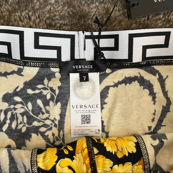 Versace Baroque Black & Yellow Boxer Briefs - Picture 4 of 7
